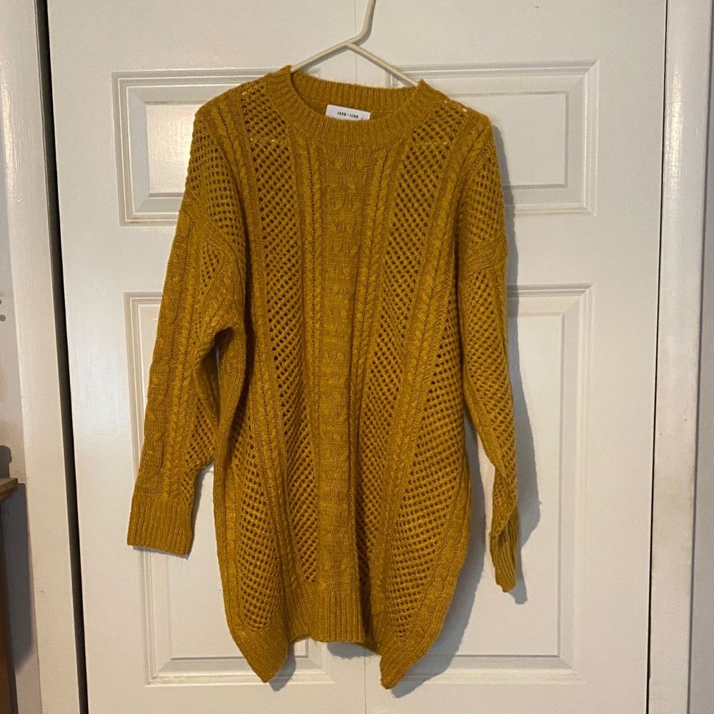Mustard Cable Knit Sweater